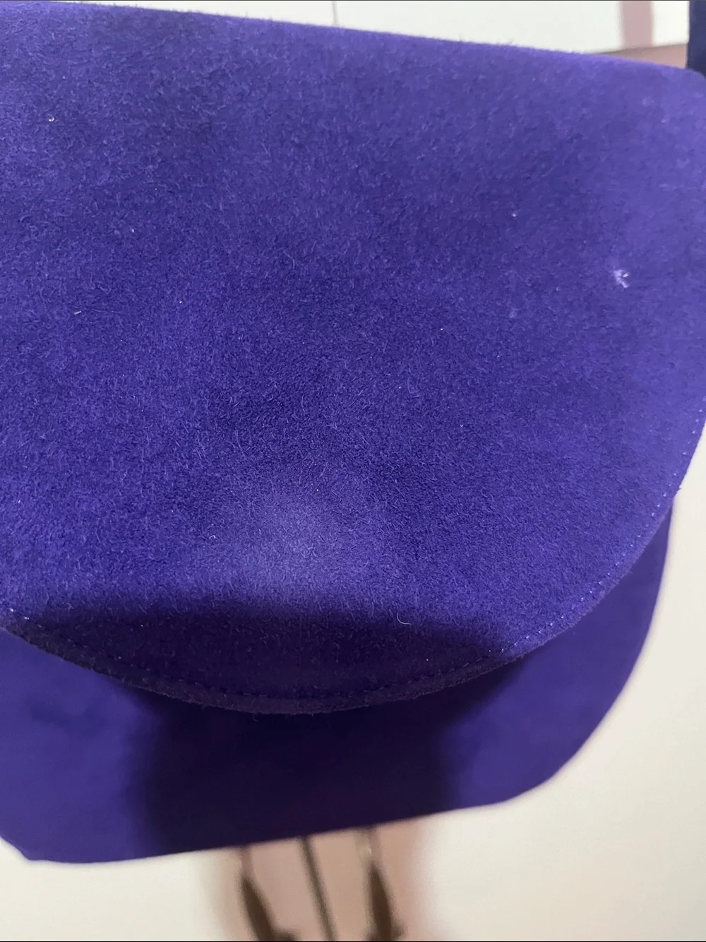 Neiman Marcus Deep Purple Suede Crossbody Bag